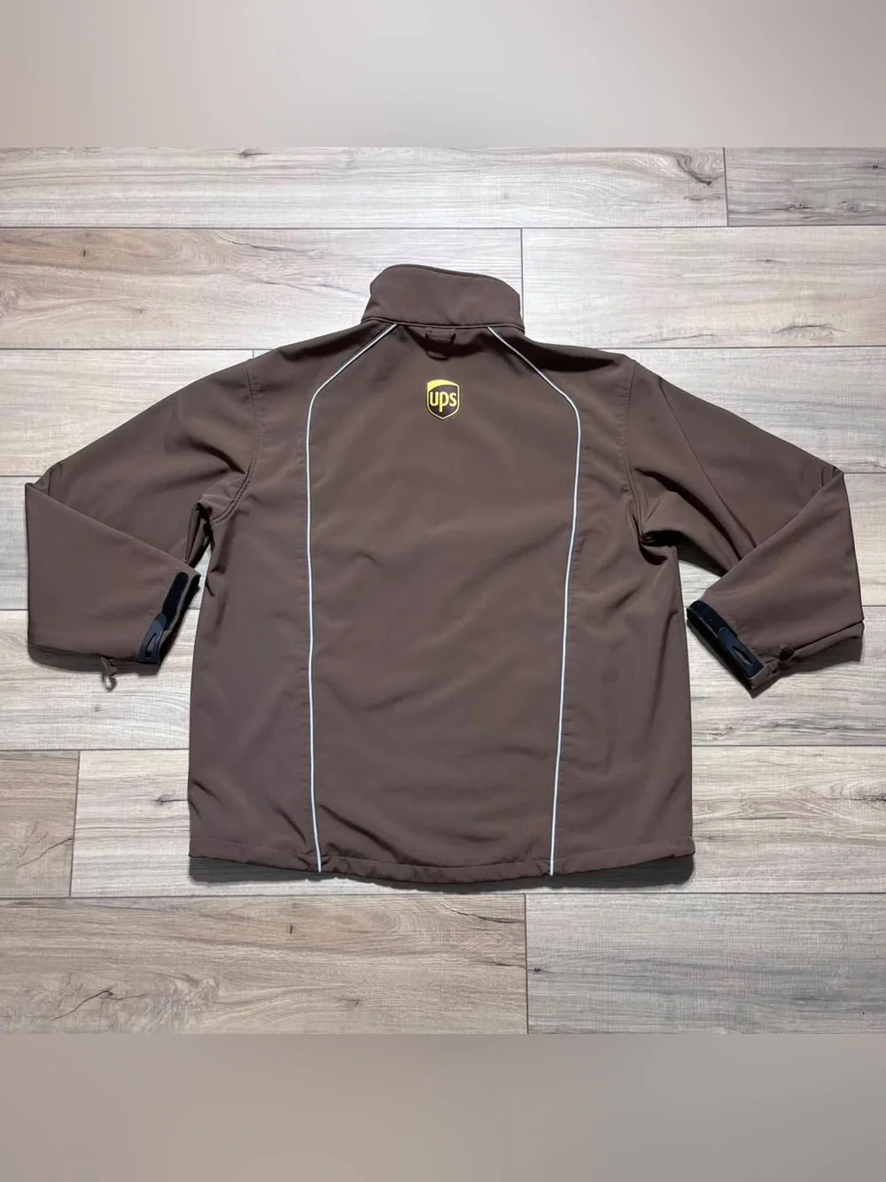 WearGuard Mens UPS Full Zip Softshell Water Resistant Fleece Lined Jacket Large